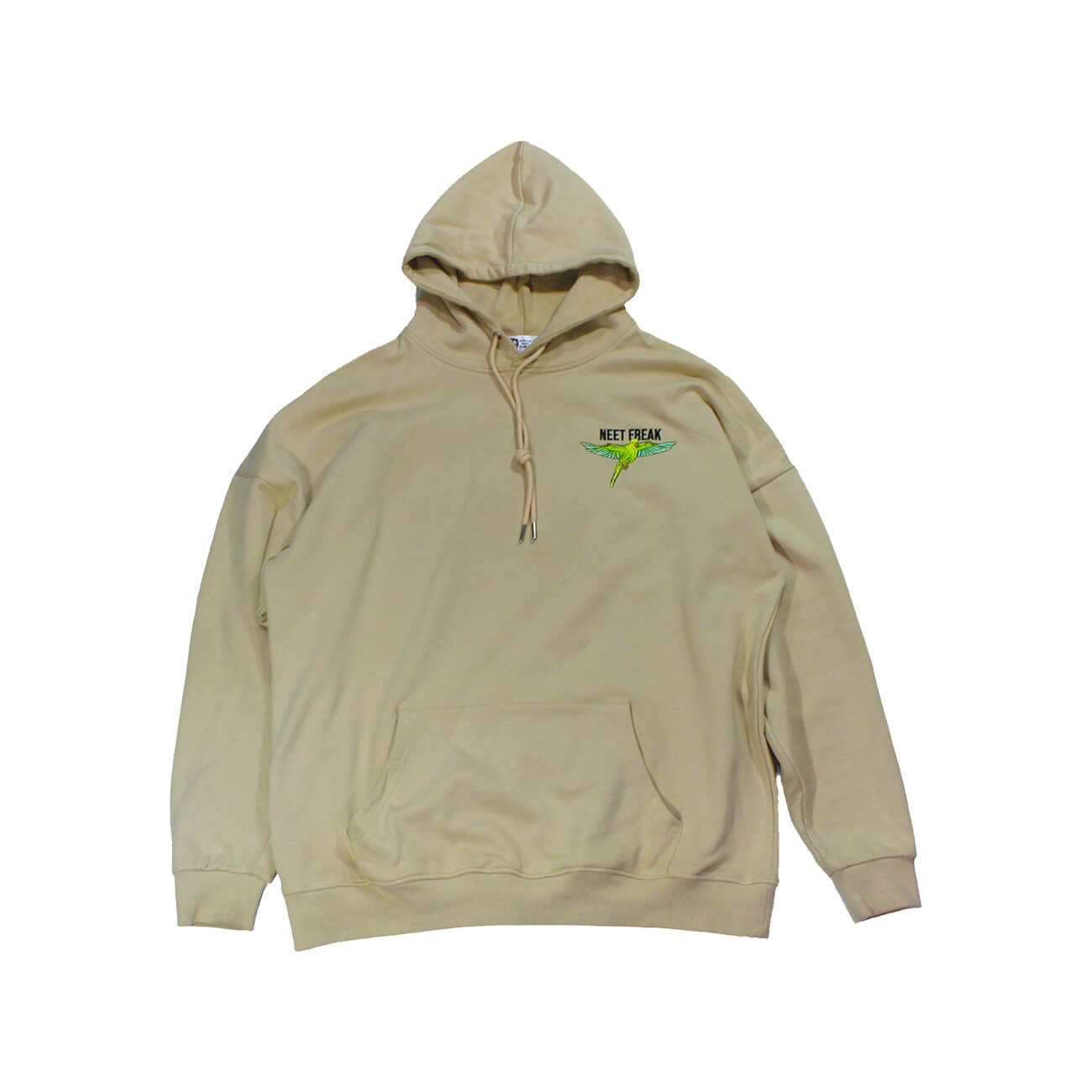 Tan embroidered mens hoody