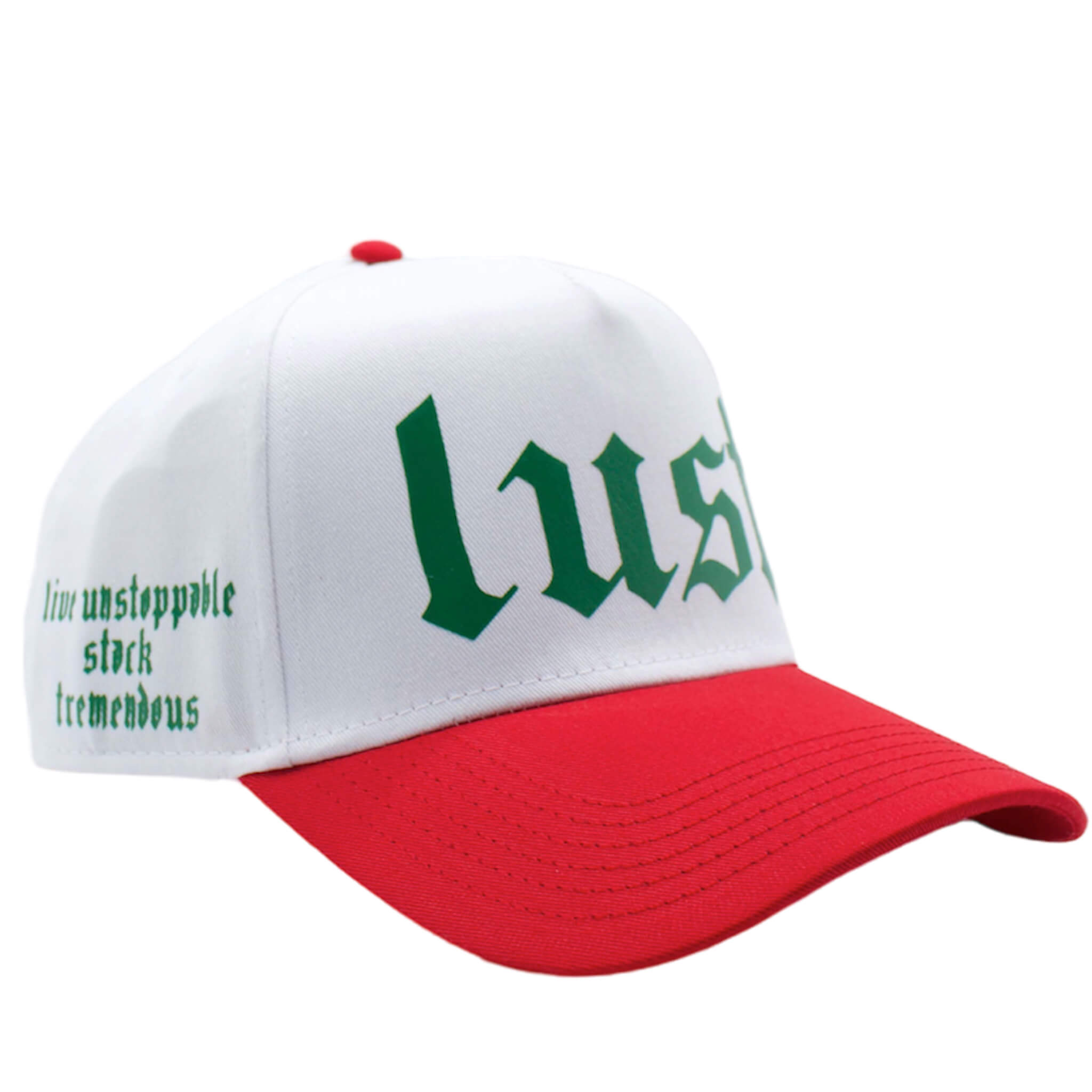 Men's Trucker Hat (Wht/Red/Green)