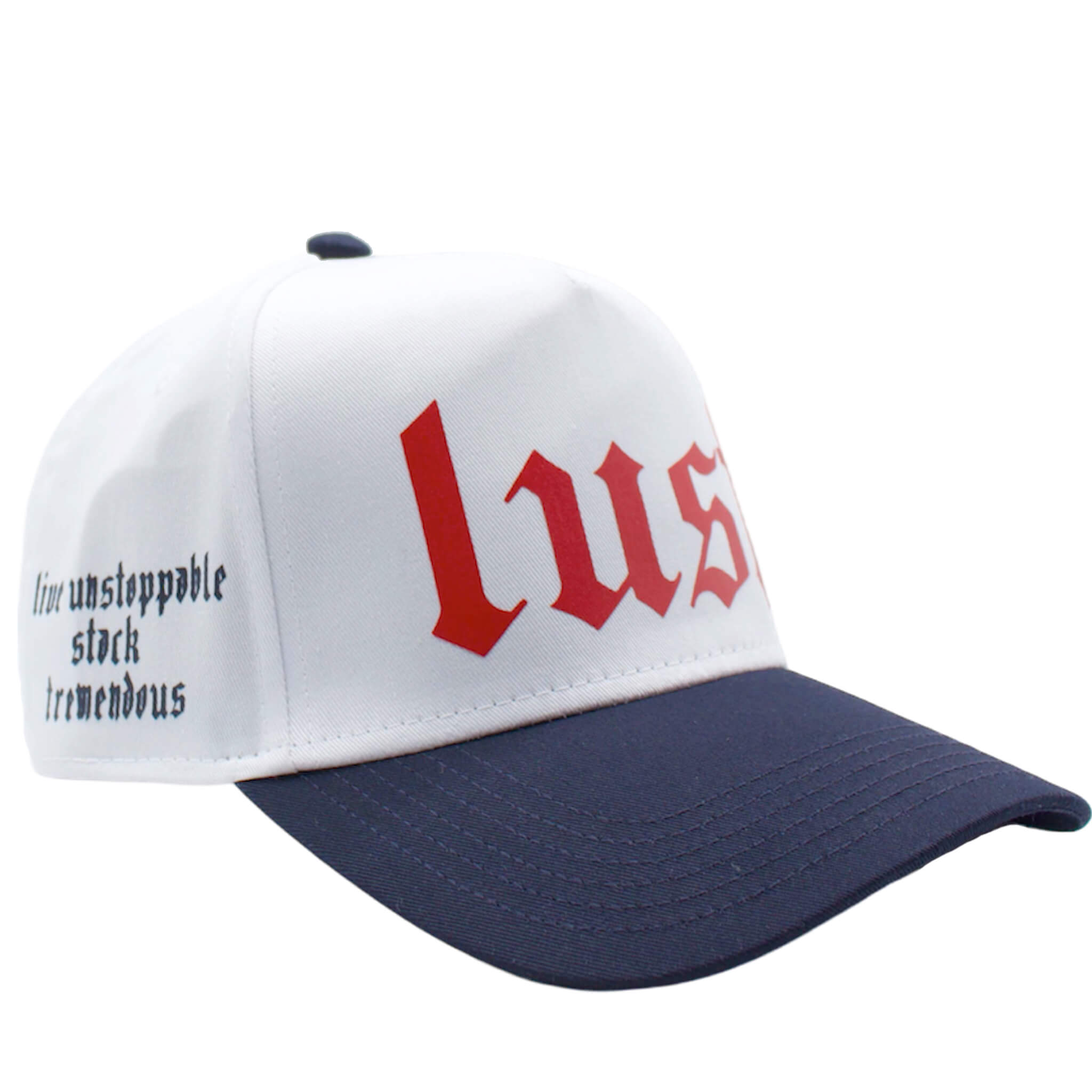 Men's Trucker Hat (Wht/Navy/Red)