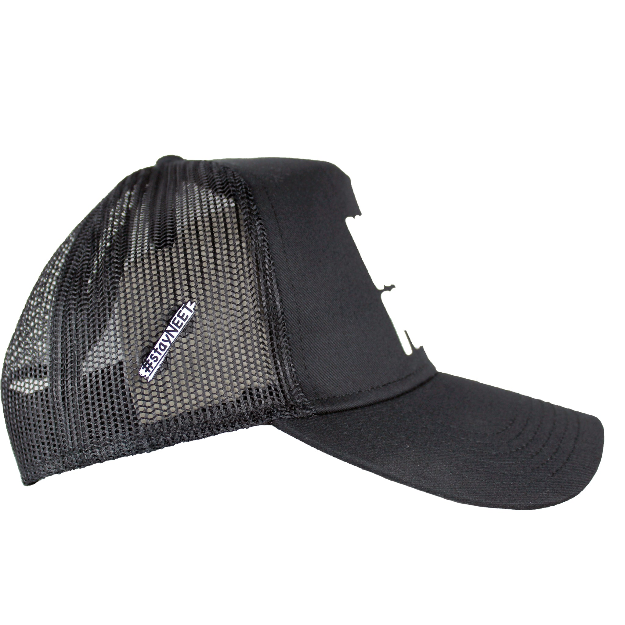 Black/White Mesh Trucker Hat