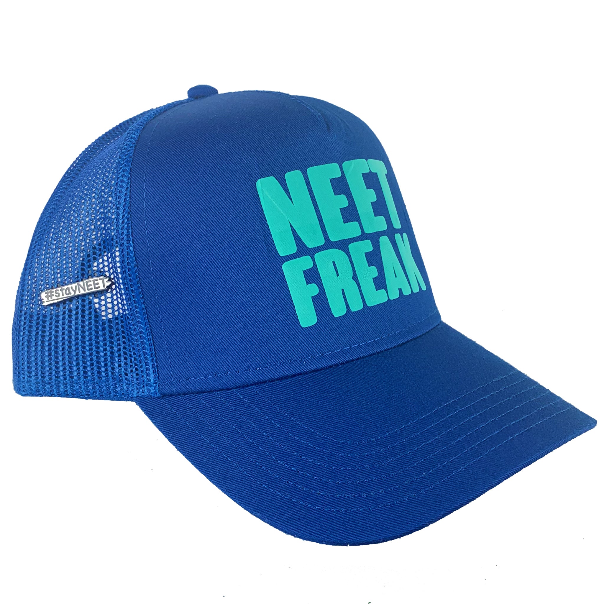 Royal Blue/Green Mesh Trucker Hat