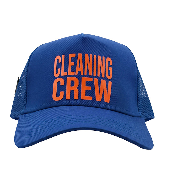 Cleaning Crew Trucker Hat (Blue & Orange)