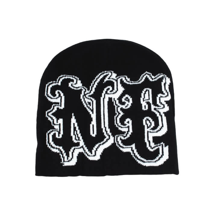 Unisex Beanie Skullcap Black and White