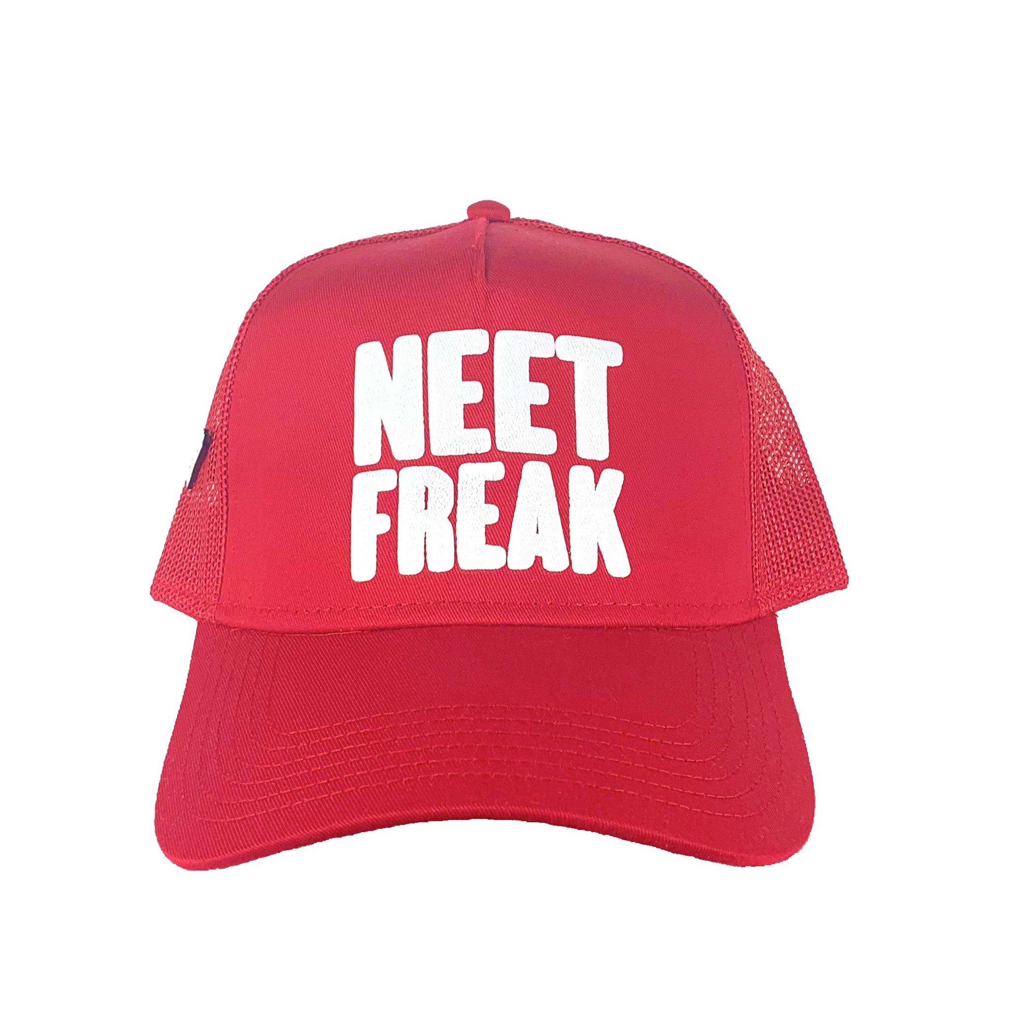 Red/White Mesh Trucker Hat