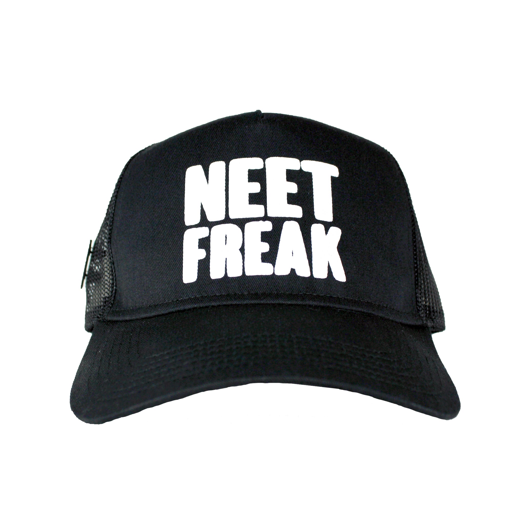 Black/White Mesh Trucker Hat | Neet Freak Clothing