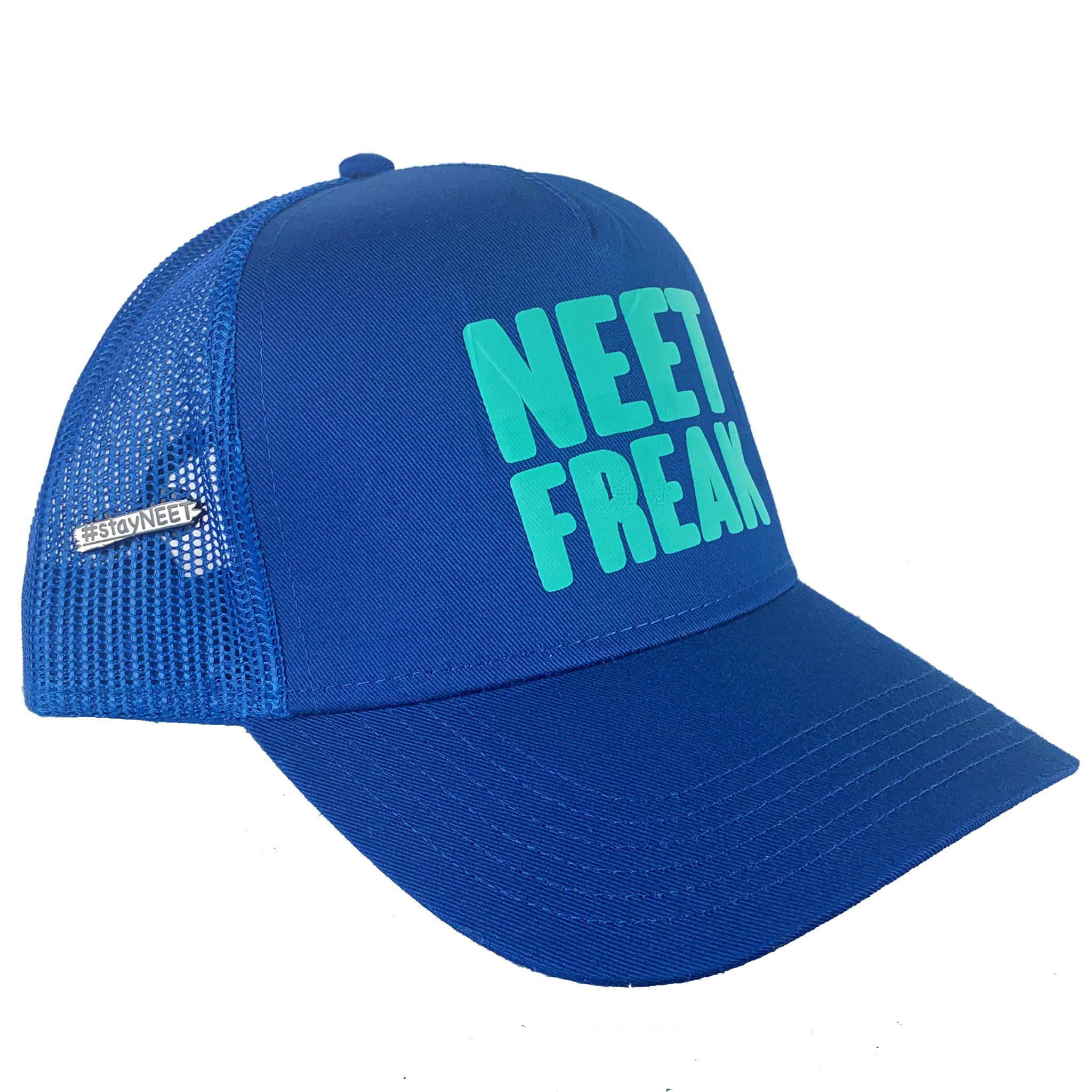 Royal Blue/Green Mesh Trucker Hat 