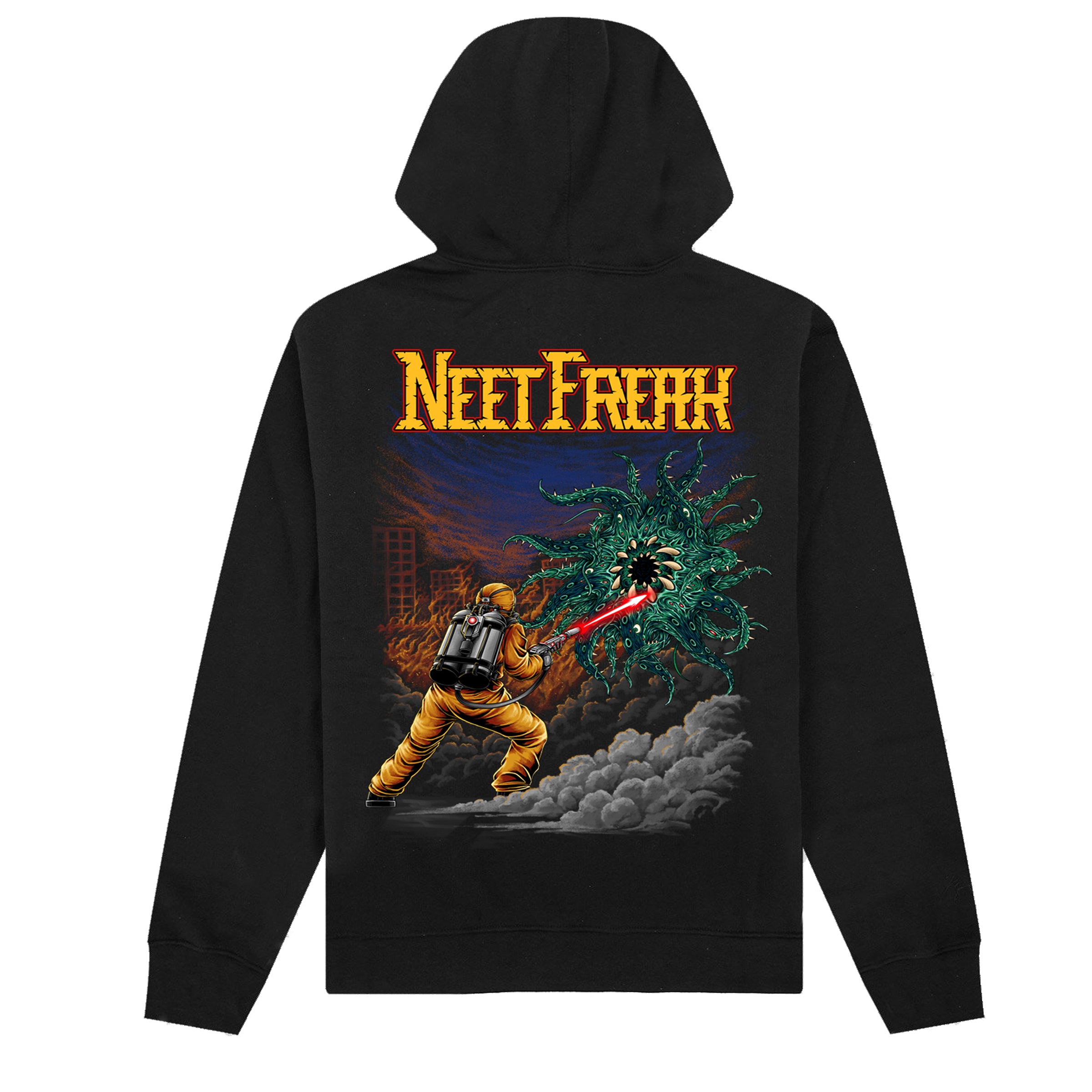 Black hoodie mens. Black hoodie for men.- Neet Freak Clothing